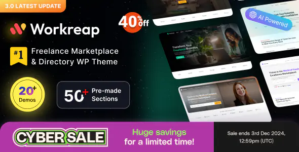 Workreap v3.2.1 - Freelance Marketplace WordPress Theme