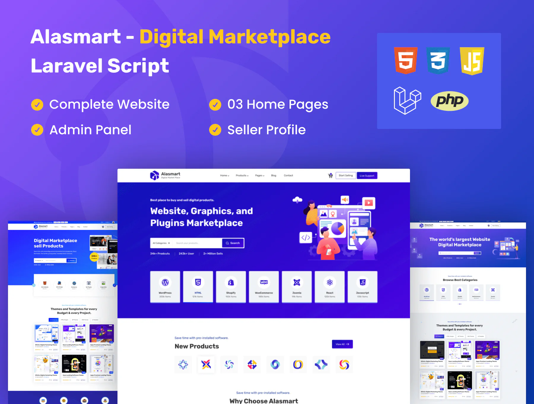 Alasmart - Digital Product Download Marketplace Laravel Script